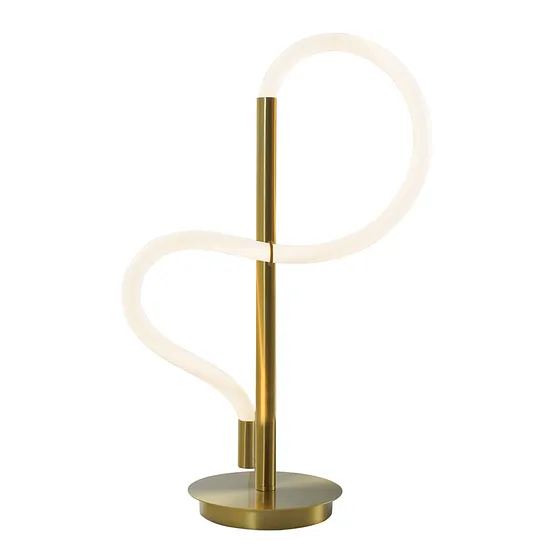 [050841] [S-WAVE-M-O] Lucerna - Lampara de Mesa Decorativa Wave 11w Oro [235mm x 130mm x 445mm] C/Switch 3 tonos 3K-4K-6K