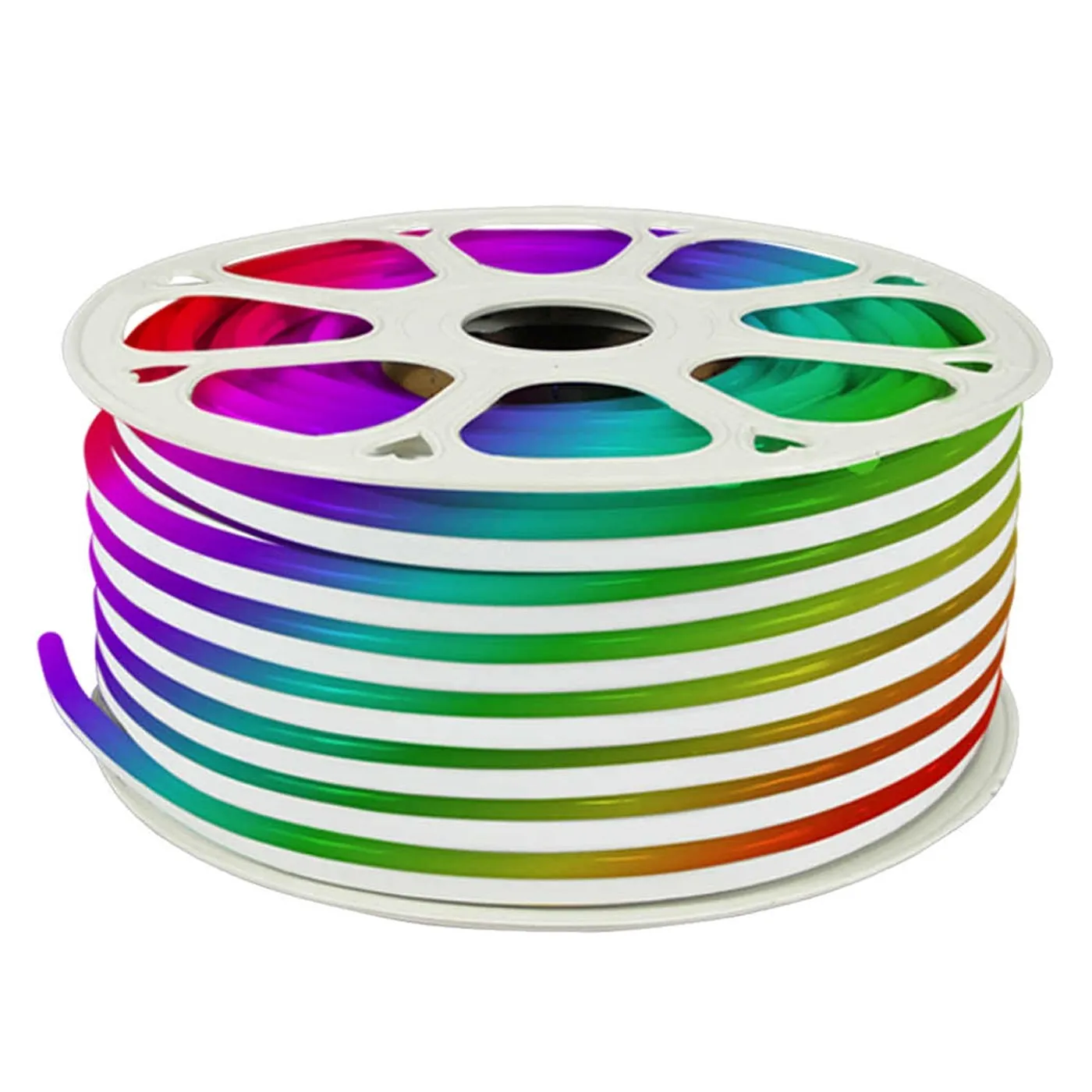 [050269] [CLNEO-50M-RGB] Lucerna - Bobina Cinta LED Neon RGB Multicolor [50 Metros] + 10 Conectores