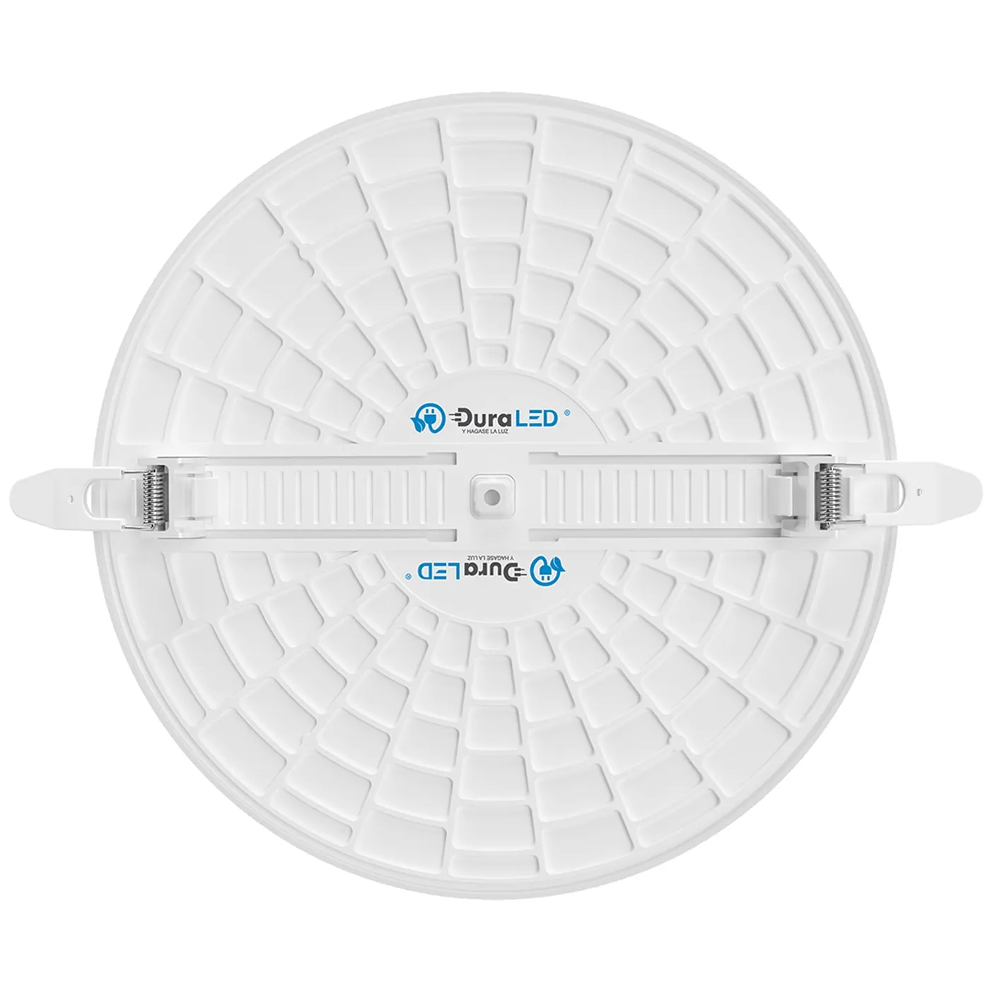 [050458] [DL-024-AG] DuraLED - Lampara Panel LED 36W 6500K Luz Fria Tipo Colmena Redonda Empotrar Borde Blanco
