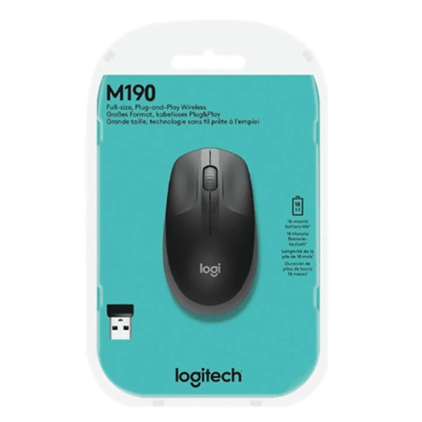 [060410] [M190-GREY] Logitech - Mouse Inalambrico [Gris]