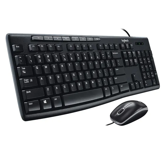 [060435] [MK200-BLACK] Logitech - Combo Teclado y Mouse Alambrico USB [Español] [Negro]