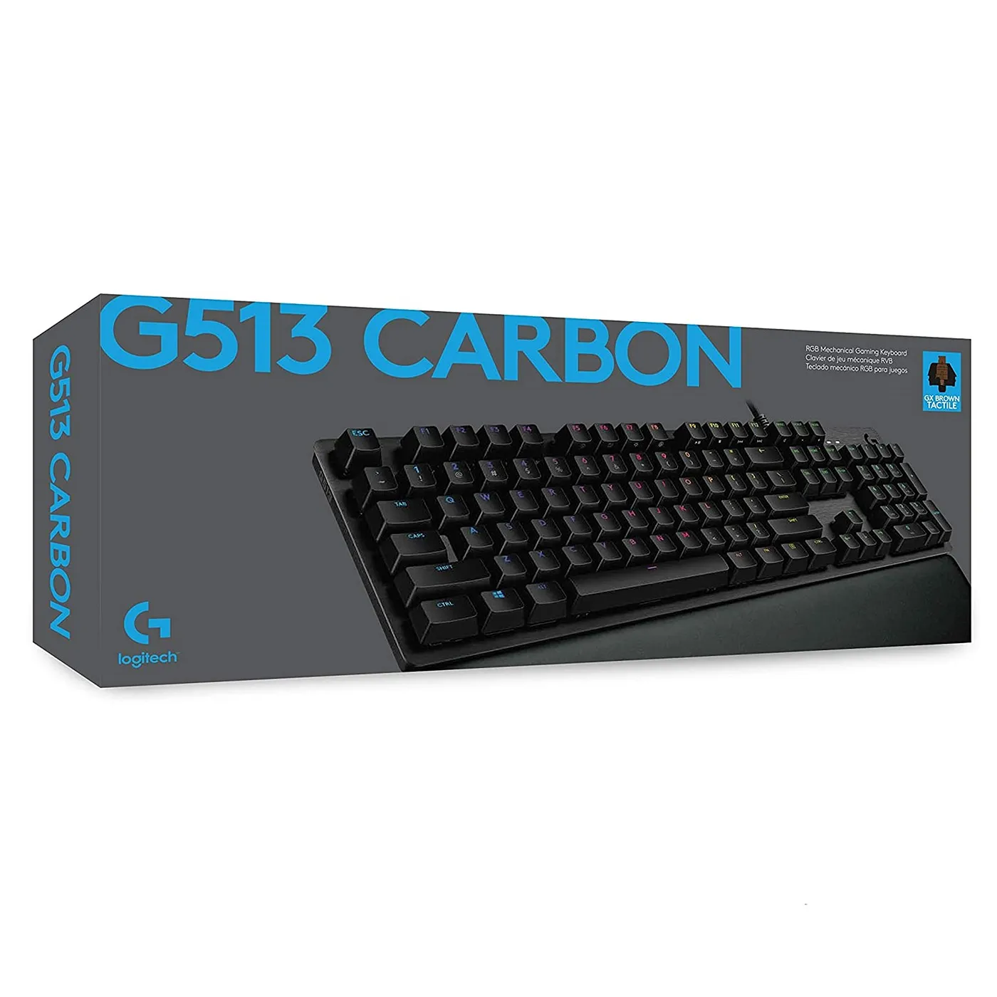 [060456] [G513-BLACK] Logitech - Teclado Mecánico RGB LIGHTSYNC Gaming Alambrico USB [Inglés] [Negro]