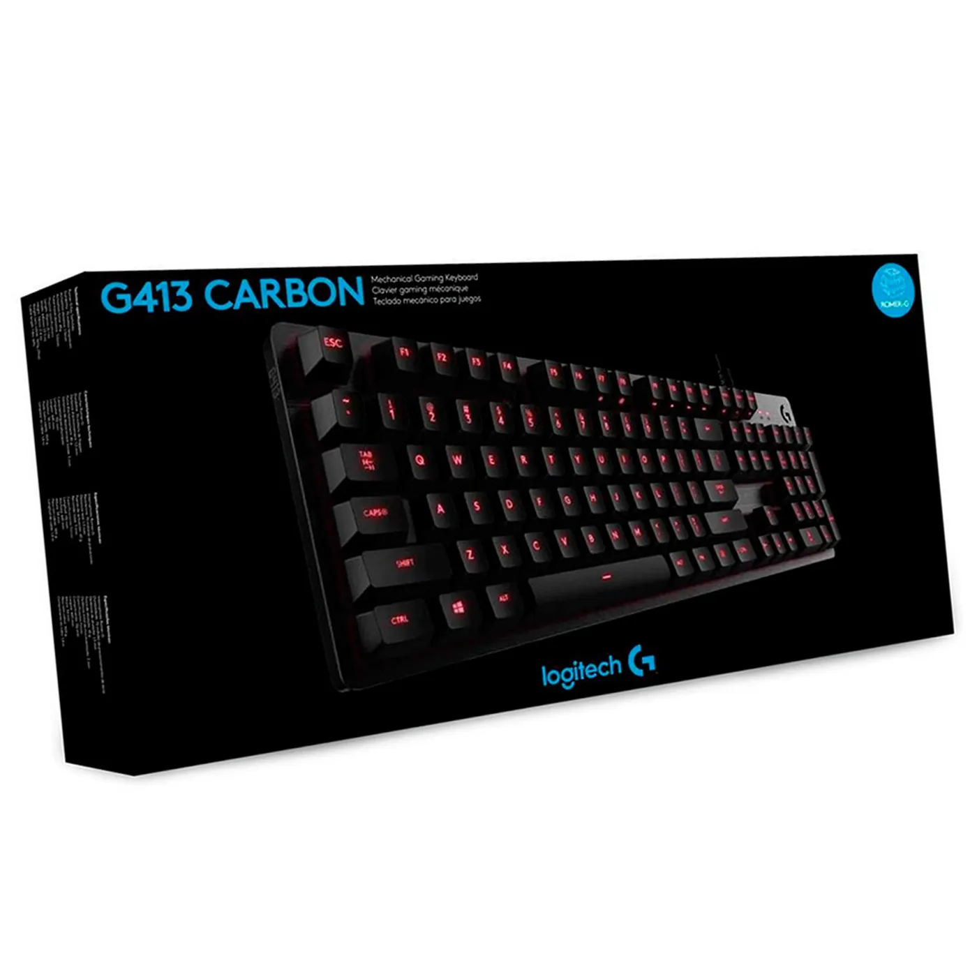[060461] [G413-BALCK] Logitech - Teclado Mecánico con Retroiluminación Gaming Alambrico USB [Inglés] [Negro]