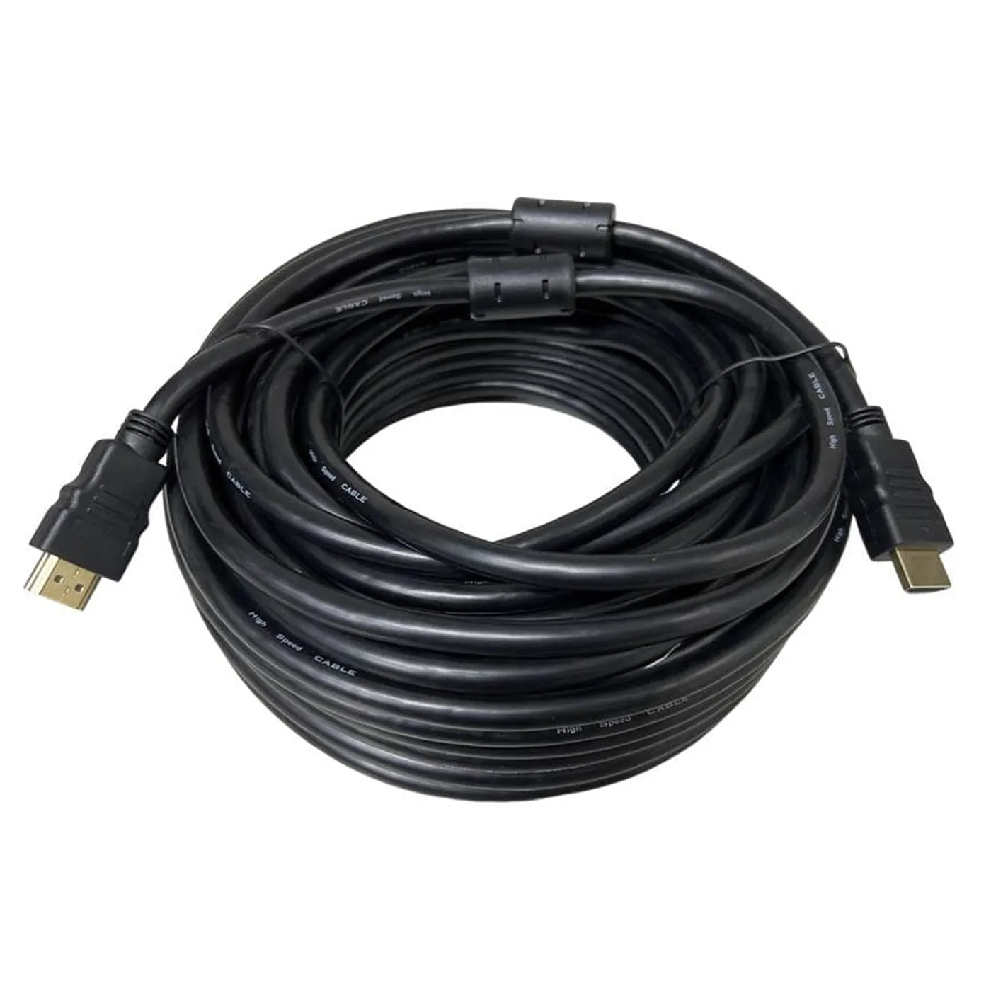 [060469] Cable HDMI Macho Doble HD Goma Negro [20 Metros]
