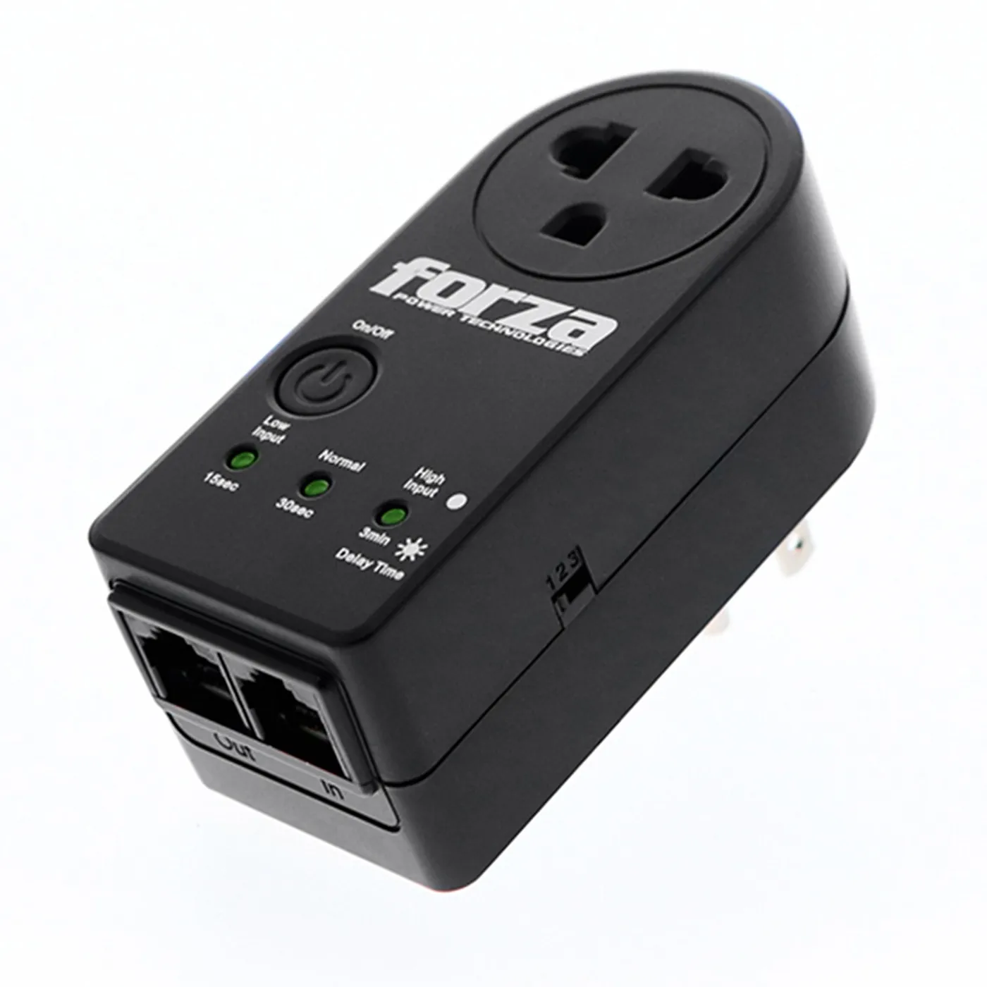 [060578] [FVP-1212N] Forza - Protector de Voltaje 220V 1800W [1] x NEMA Universal 5-15R + RJ45 Giro de 350°