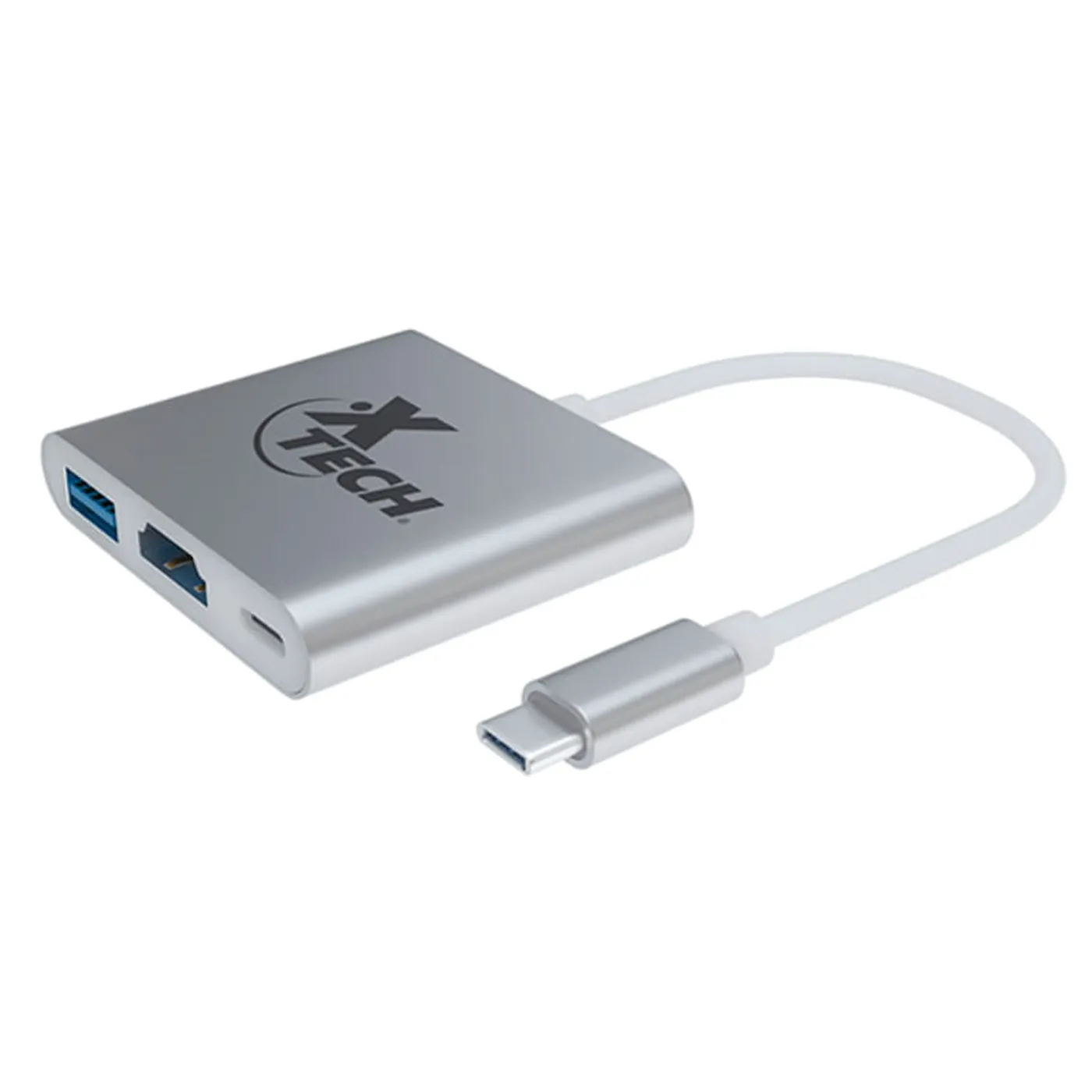 [060593] [XTC565] Xtech - Adaptador MultiPuerto USB Tipo C 3en1 USB Tipo C + HDMI + USB