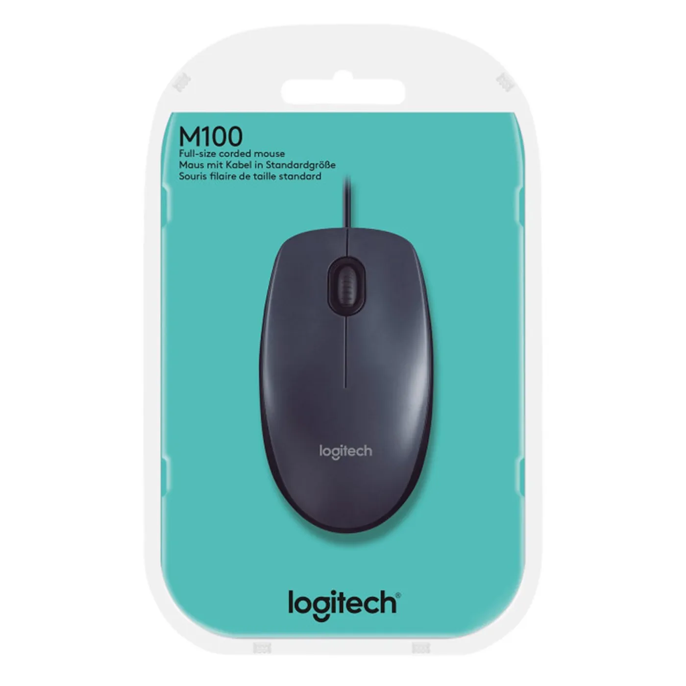 [060621] [M100-BLACK] Logitech - Mouse Optico Alambrico USB [Negro]