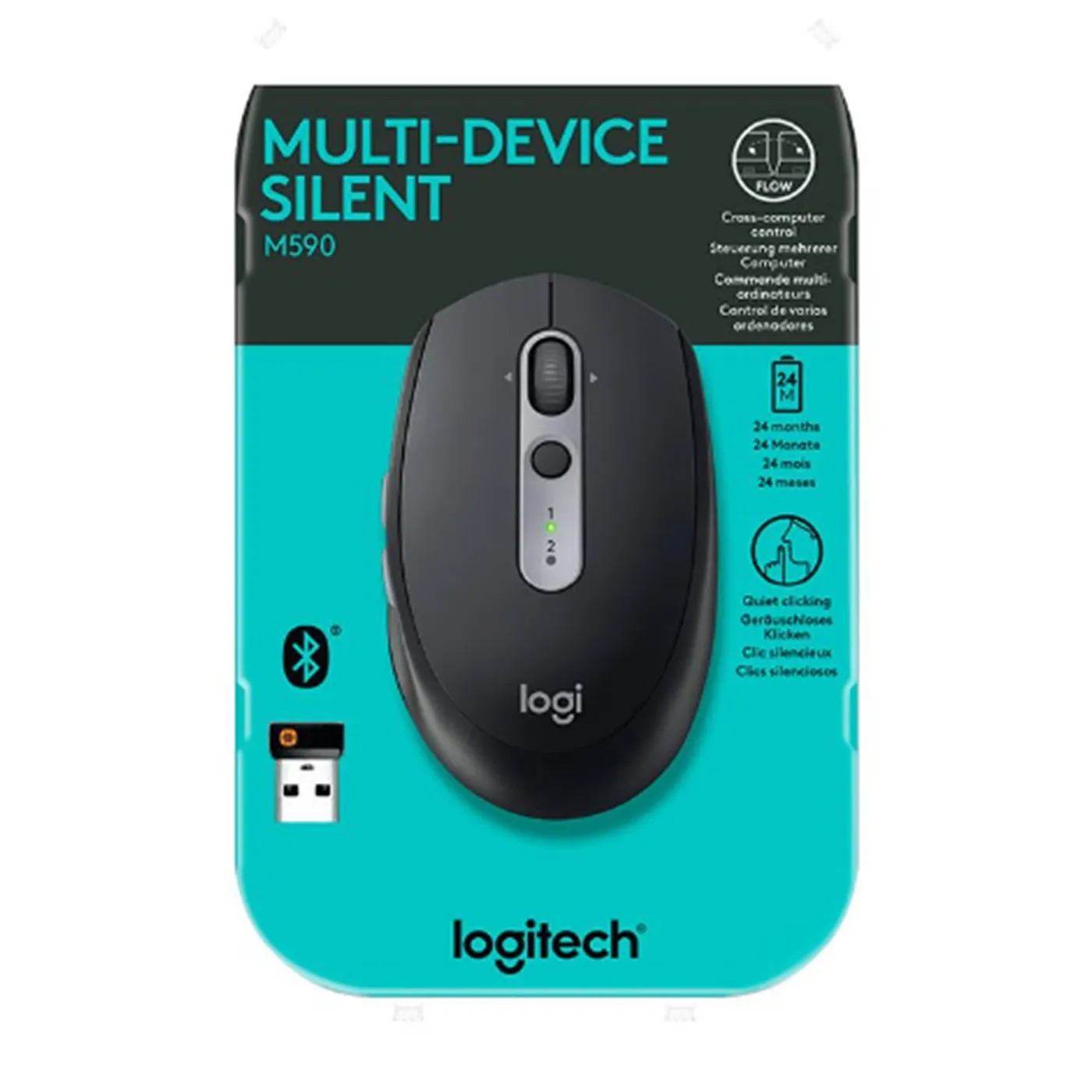 [060623] [M590-GRAFITE] Logitech - Mouse inalámbrico silencioso multidispositivo [Grafito]