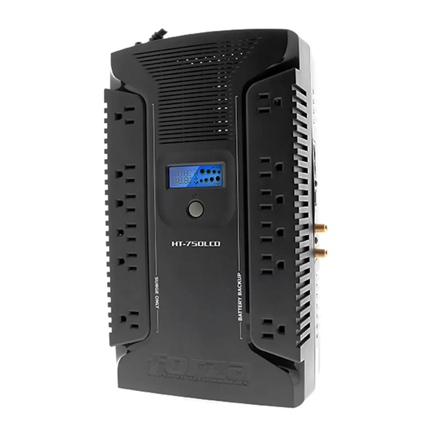 [060664] [HT-750LCD] Forza - UPS Interactivo 750VA/450W Pantalla LCD 110V [12] x NEMA 5-15R [6 en Reserva] + USB + Coaxial