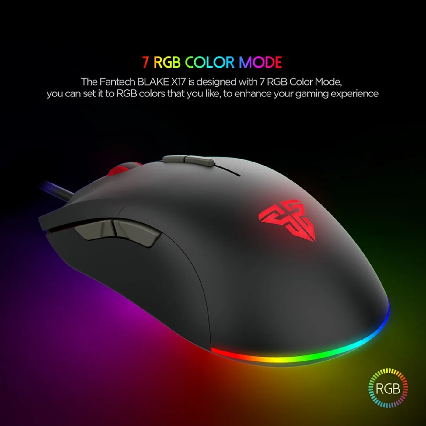 [060526] [X17-BLACK] Fantech - Mouse Blake Gaming [Negro]