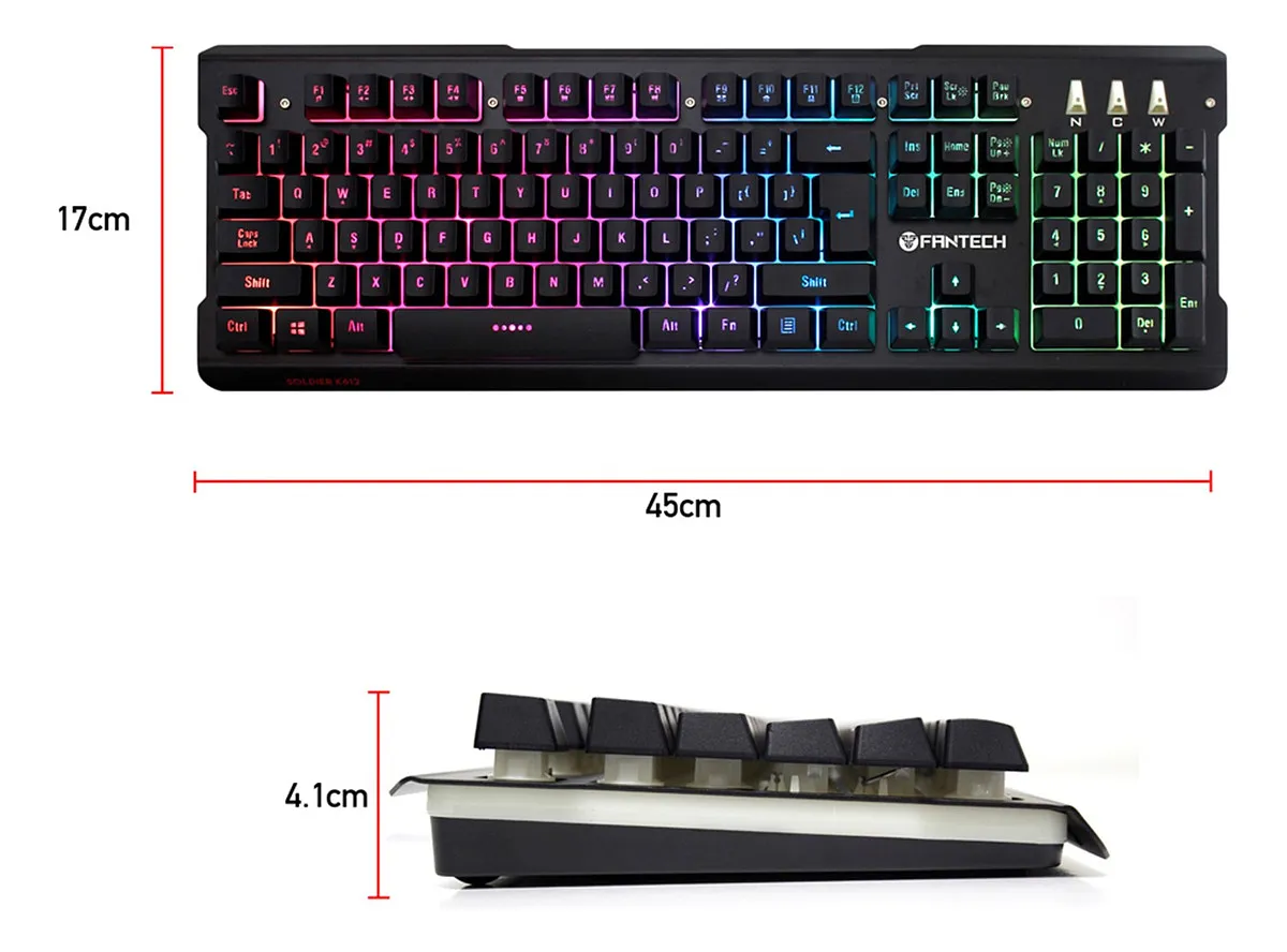 [060549] [K612] Fantech - Teclado Soldier Ingles Gaming