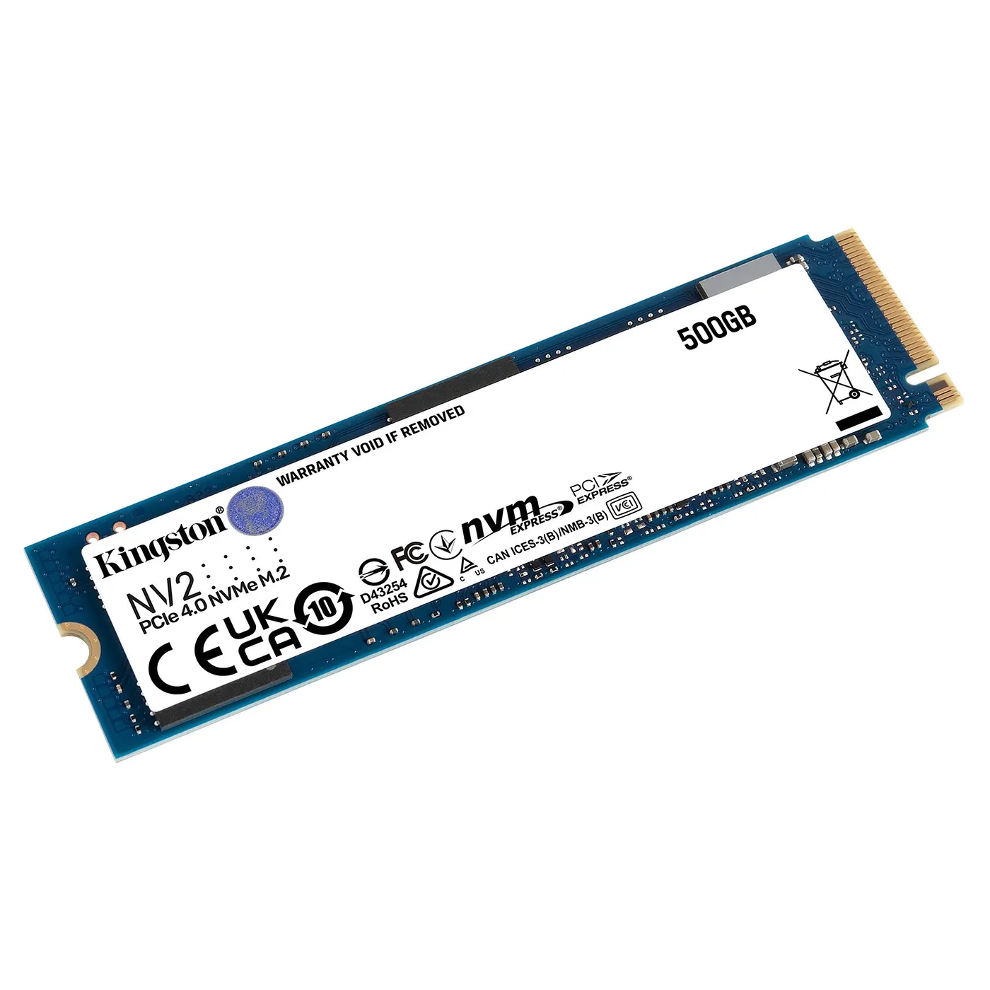 [060789] [SNV2S/500G] Kingston - Disco de Estado Solido SSD NV2 500Gb PCIe 4.0 x4 NVMe 3500 MB/s M.2 2280