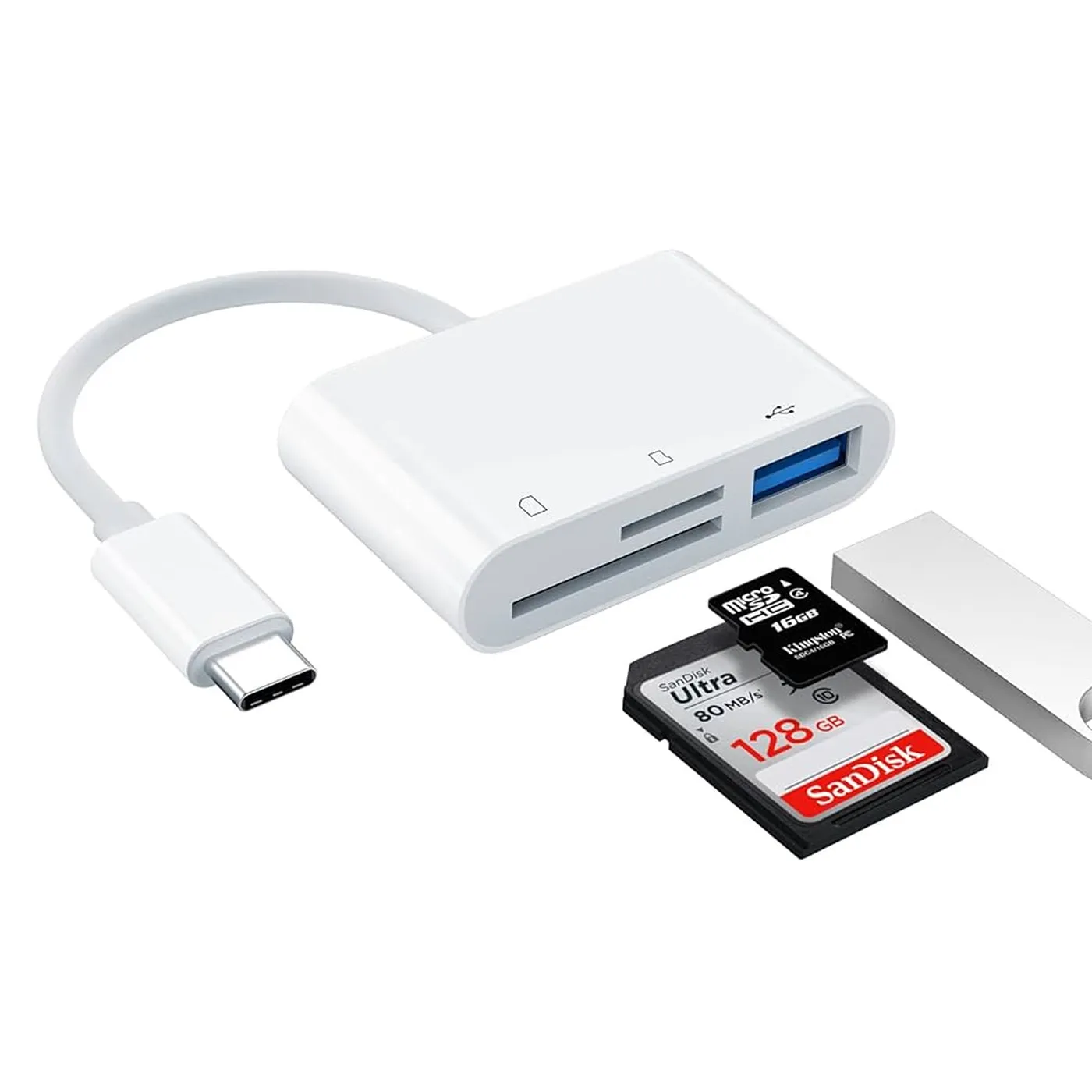 [061001] [ADA101] Adaptador OTG USB-C a USB/SD/TF