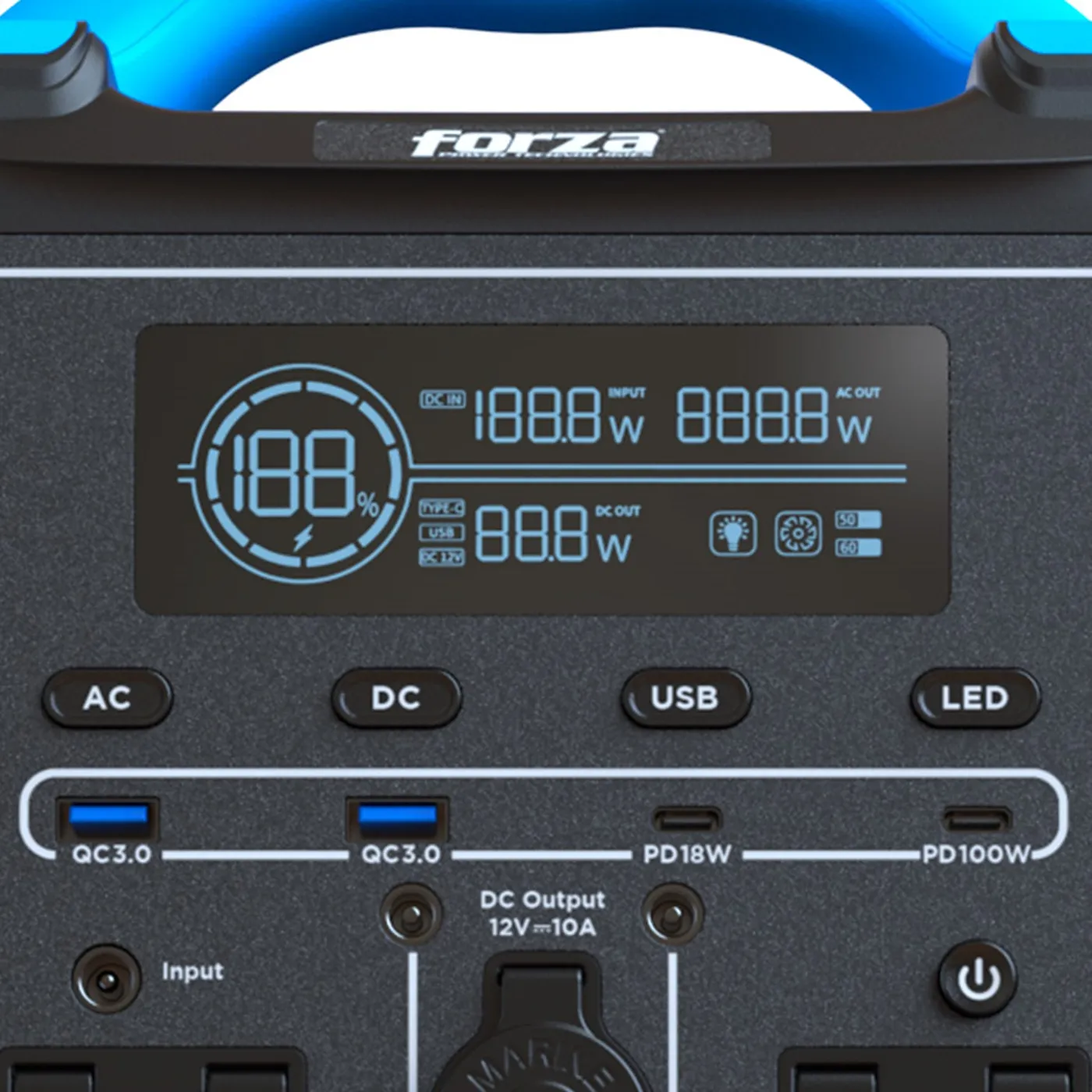 [061057] [FPP-T700] Forza - Titan 700W Generador electrico portatil 110V/120V 2AC/8DC