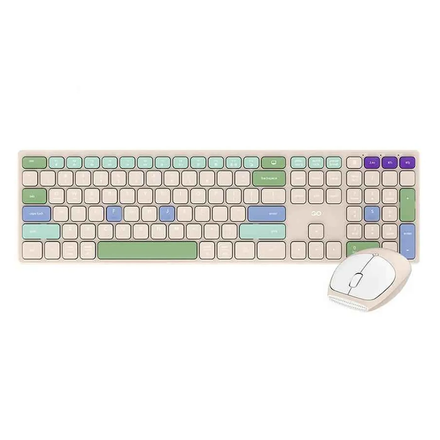 [061177] [WK895-BEIGE] Fantech - Teclado+Mouse Go Inalámbrico [Beige]