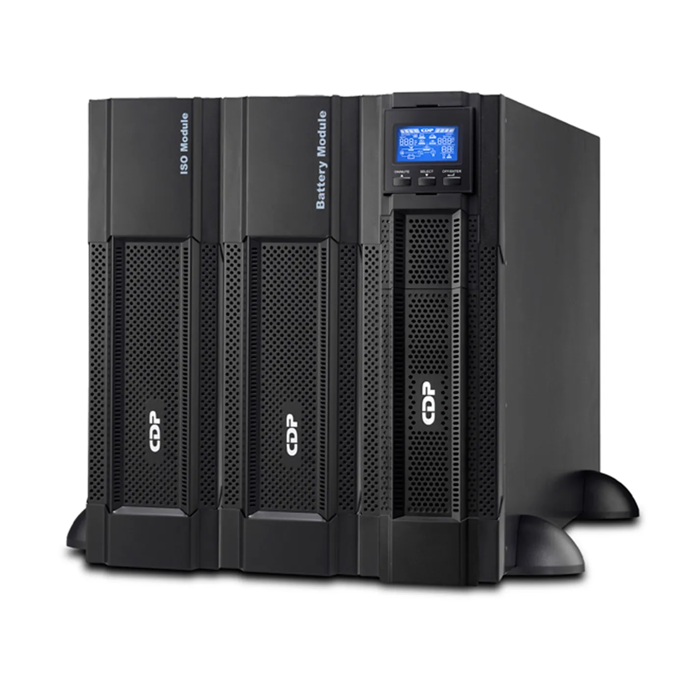 [061197] [UPO22-10RTAX] CDP - UPS de Torre En Linea UL de Doble Conversión Onda Senoidal para Montaje en Piso/Rack 10Kva / 10.000Va / 10.000W / 110-300V con Pantalla LCD 4 Salidas 5-15R