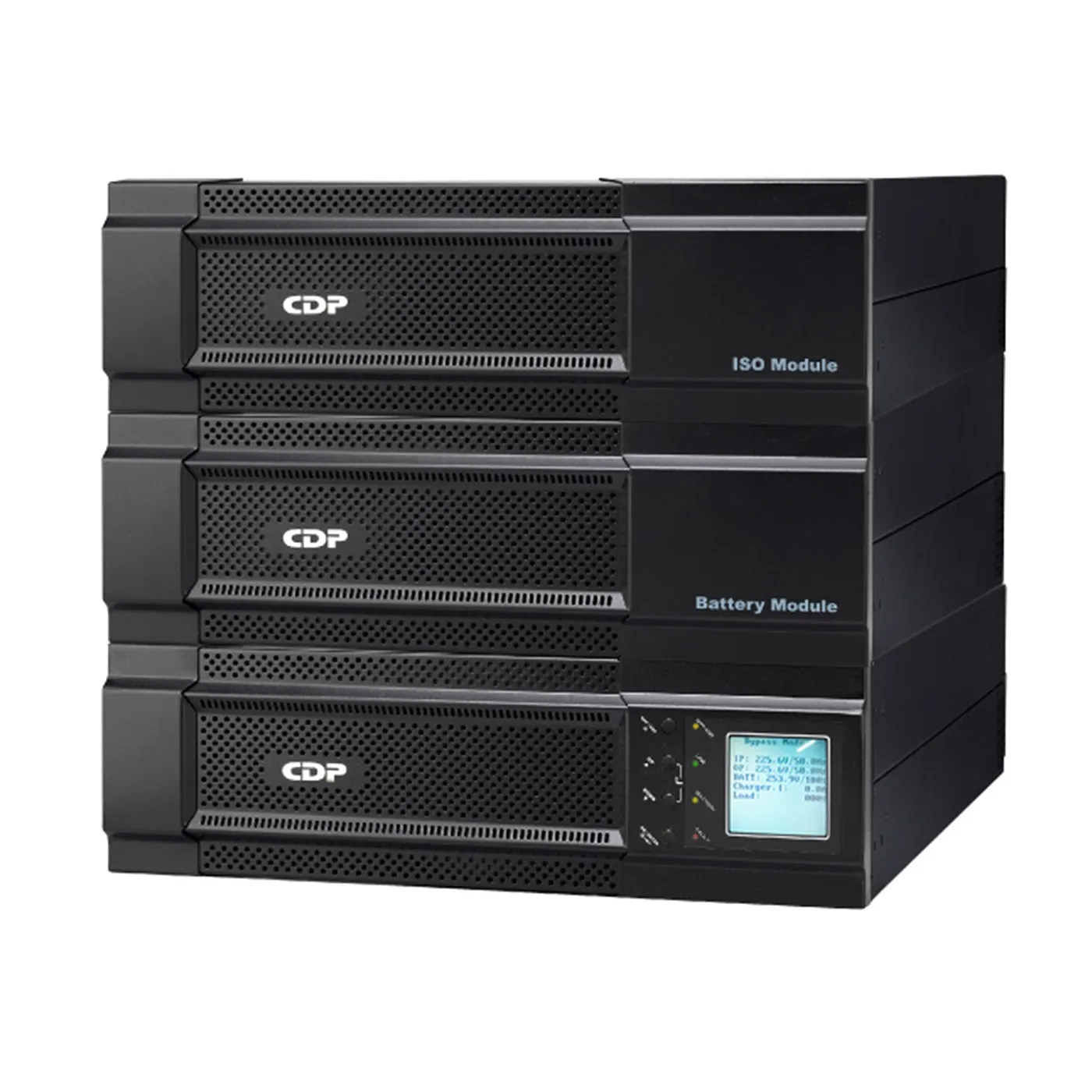 [061197] [UPO22-10RTAX] CDP - UPS de Torre En Linea UL de Doble Conversión Onda Senoidal para Montaje en Piso/Rack 10Kva / 10.000Va / 10.000W / 110-300V con Pantalla LCD 4 Salidas 5-15R