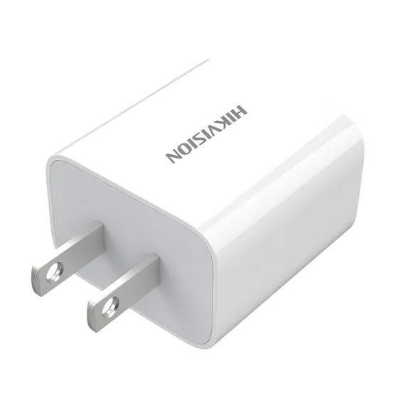 [061206] [HS-FC20N-A1C01S] Hikvision - Cargador USB-C de 20 Watts Carga Rapida 5VCD a 3Amp 9VCD a 2.22Amp Compatible con Multiples Marcas