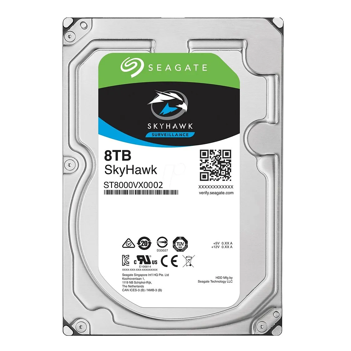 [061078] [ST8000VX0002-520] Seagate - Disco Duro Skyhawk SATA III 8Tb 7200 rpm Cache 256Mb 3.5" Videovigilancia