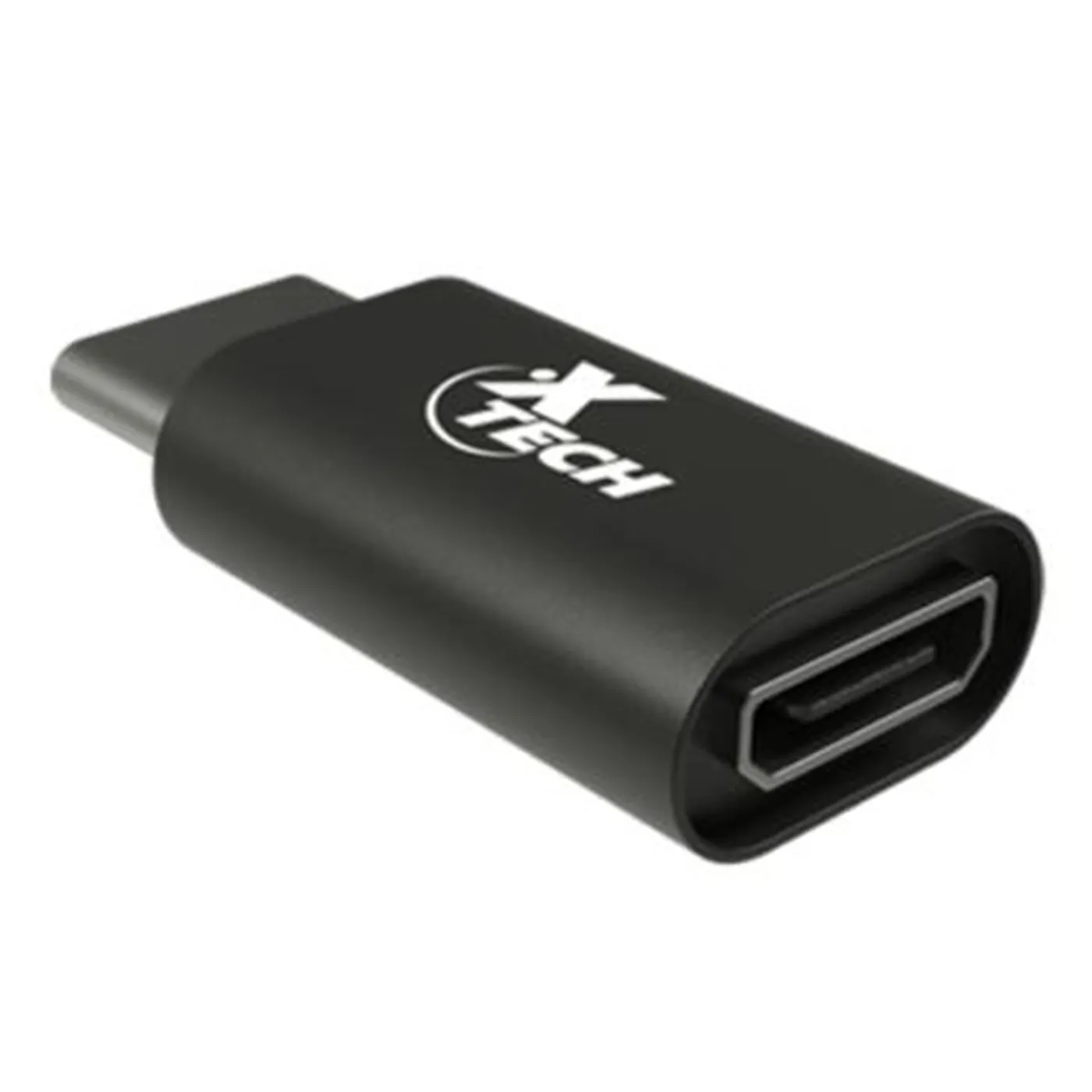 [061085] [XTC526] Xtech - Adaptador con conector USB C macho a Micro-USB 2,0 Hembra hasta 480mb