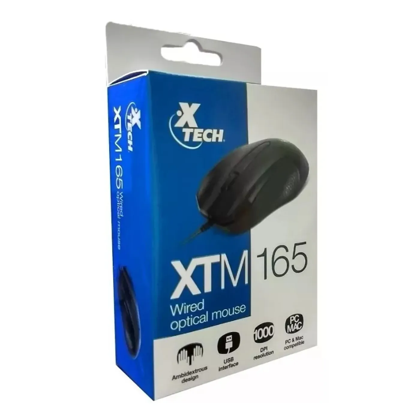 [061089] [XTM-165] Xtech - Mouse OpticoAlambrico Negro