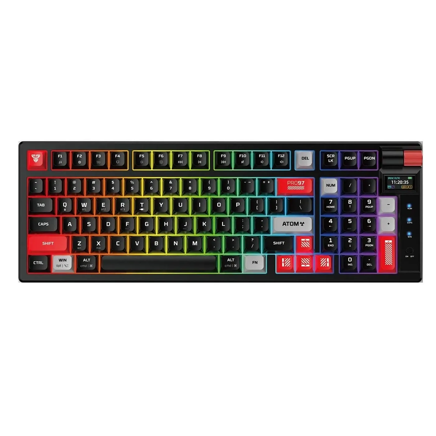[061374] [MK918-BK-BK(BL)] Fantech -Teclado Atom PRO97 Inalambrico SW Azul [Negro]