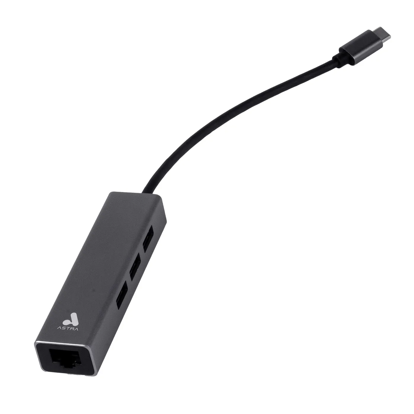 [061427] [CHB013] Astra - Adaptador USB Tipo C a RJ45 Gigabit + 3 Puertos USB 3.0
