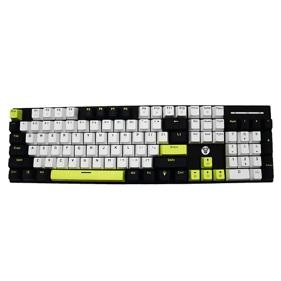 [061461] [MK878S-BK-WHBL(BL)] Fantech - Teclado Atom104S Cableado SW Azul [Mori Blanco]