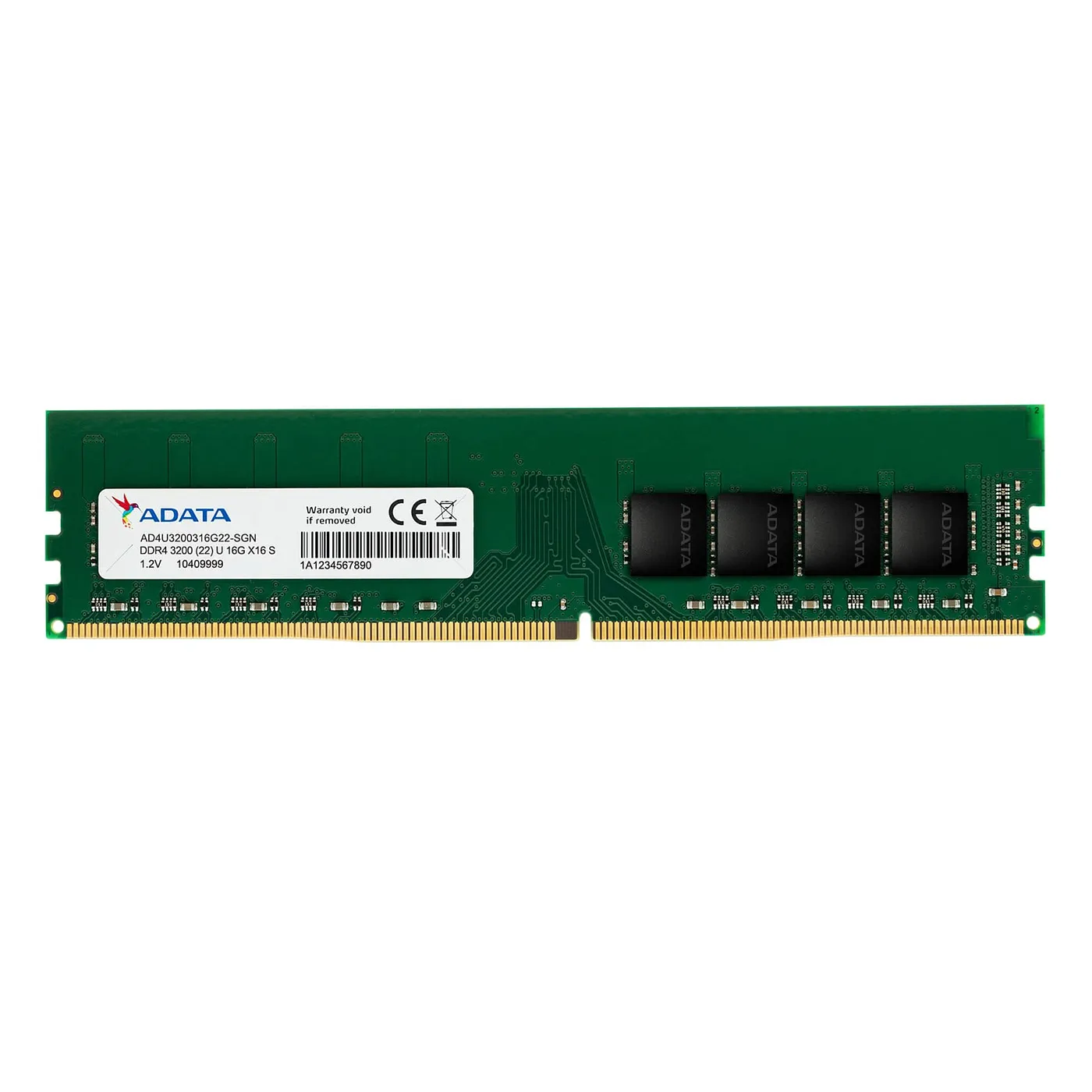 [061278] [AD4U320016G22] Adata - Memoria RAM DDR4 16Gb Udimm 3200Mhz 288 Pines