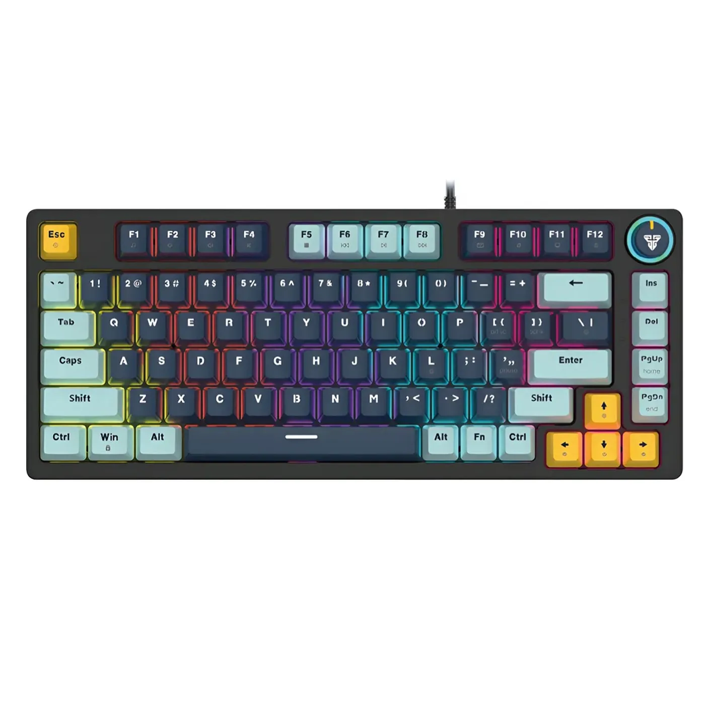 [061323] [MK875V2-NAB(RD)] Fantech -Teclado Atom 81 alambrico SW Rojo [Azul Navy]