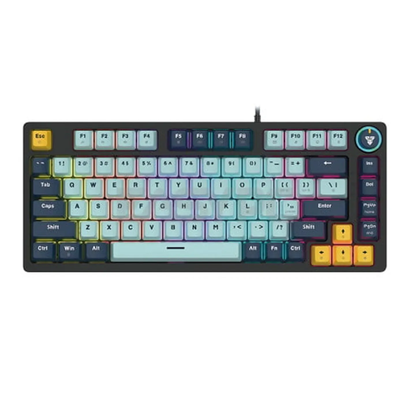 [061324] [MK875V2-SKB(BL)] Fantech -Teclado Atom 81 alambrico SW Azul [Azul Sky]