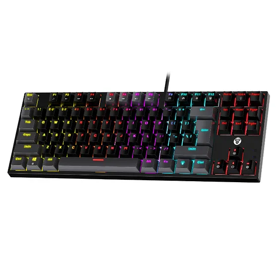 [061325] [MK876V2-GY] Fantech -Teclado Atom 87 alambrico SW Azul [Gris]