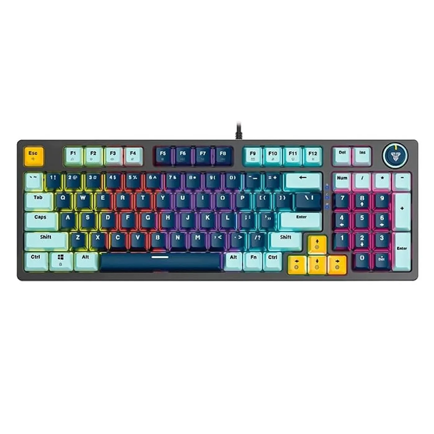 [061329] [MK890V2-NAB(RD)] Fantech -Teclado Atom 96 alambrico SW Rojo [Azul Navy]