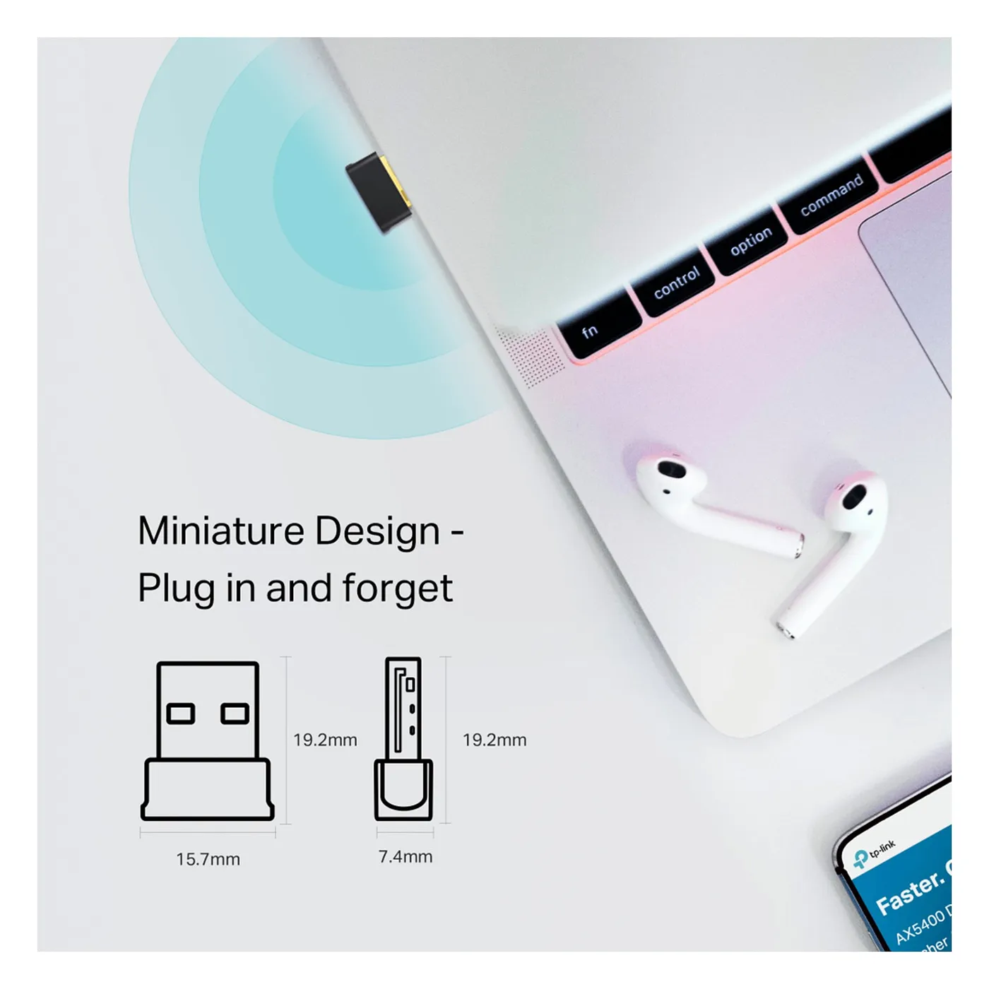[061610] [T2UB-Archer-Nano] TP-Link - Adaptador USB AC600 Nano Wi-Fi Bluetooth 4.2