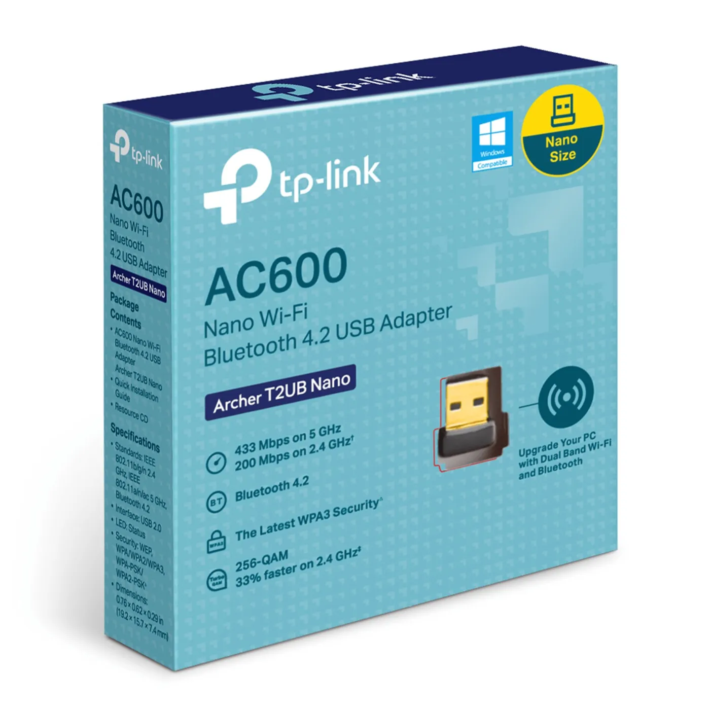[061610] [T2UB-Archer-Nano] TP-Link - Adaptador USB AC600 Nano Wi-Fi Bluetooth 4.2