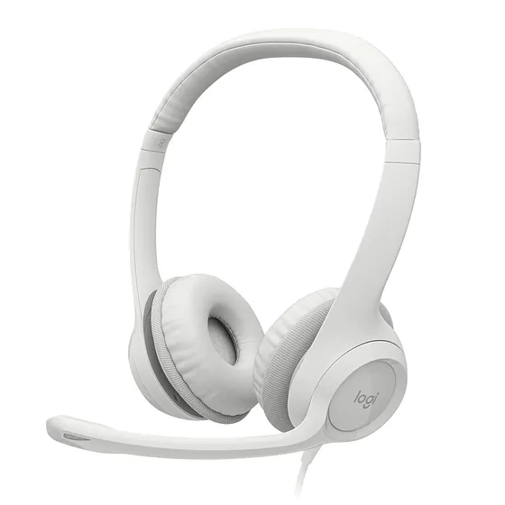 [061638] [H390-WHITE] Logitech - Audifonos Estéreo con Micrófono para PC 981-000406 [Blanco]