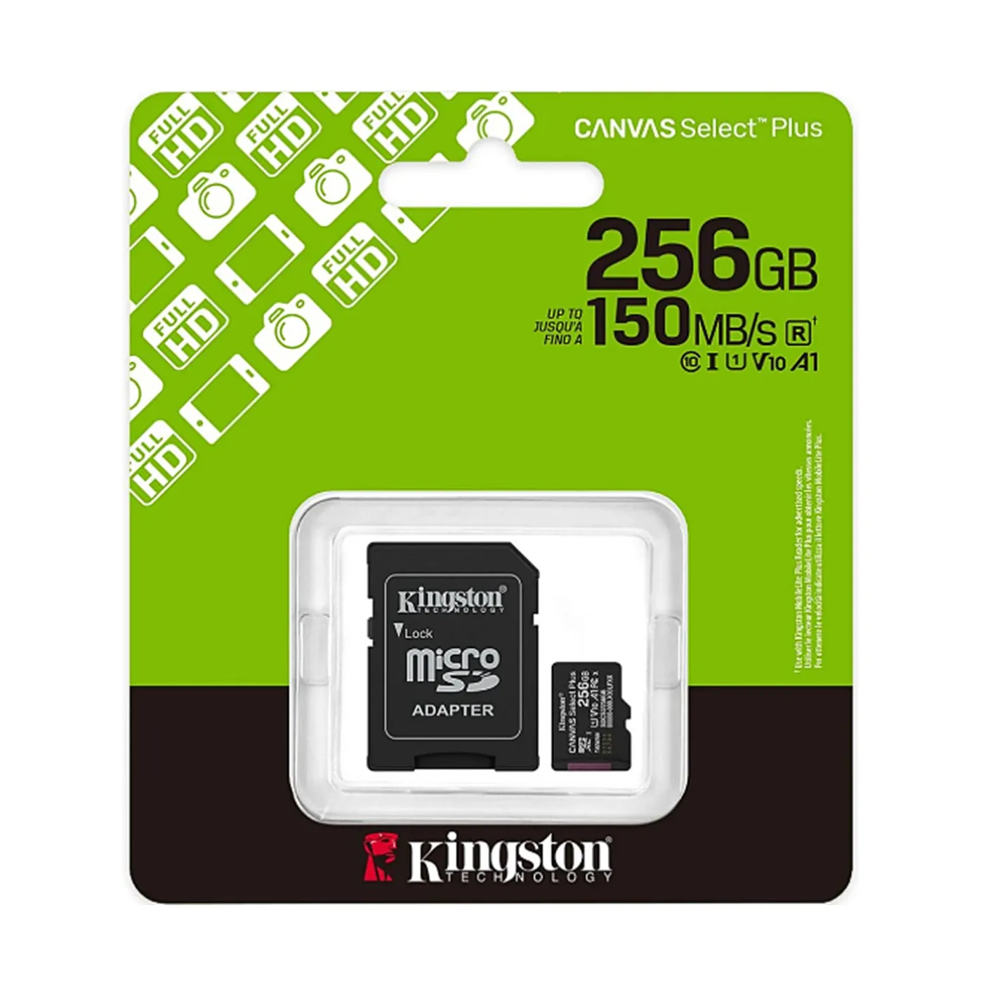[061640] [SDCS3/256GB] Kingston - Tarjeta de Memoria Micro SD 256GB Canvas Select Plus S3 100MB/s UHS-I Clase 10