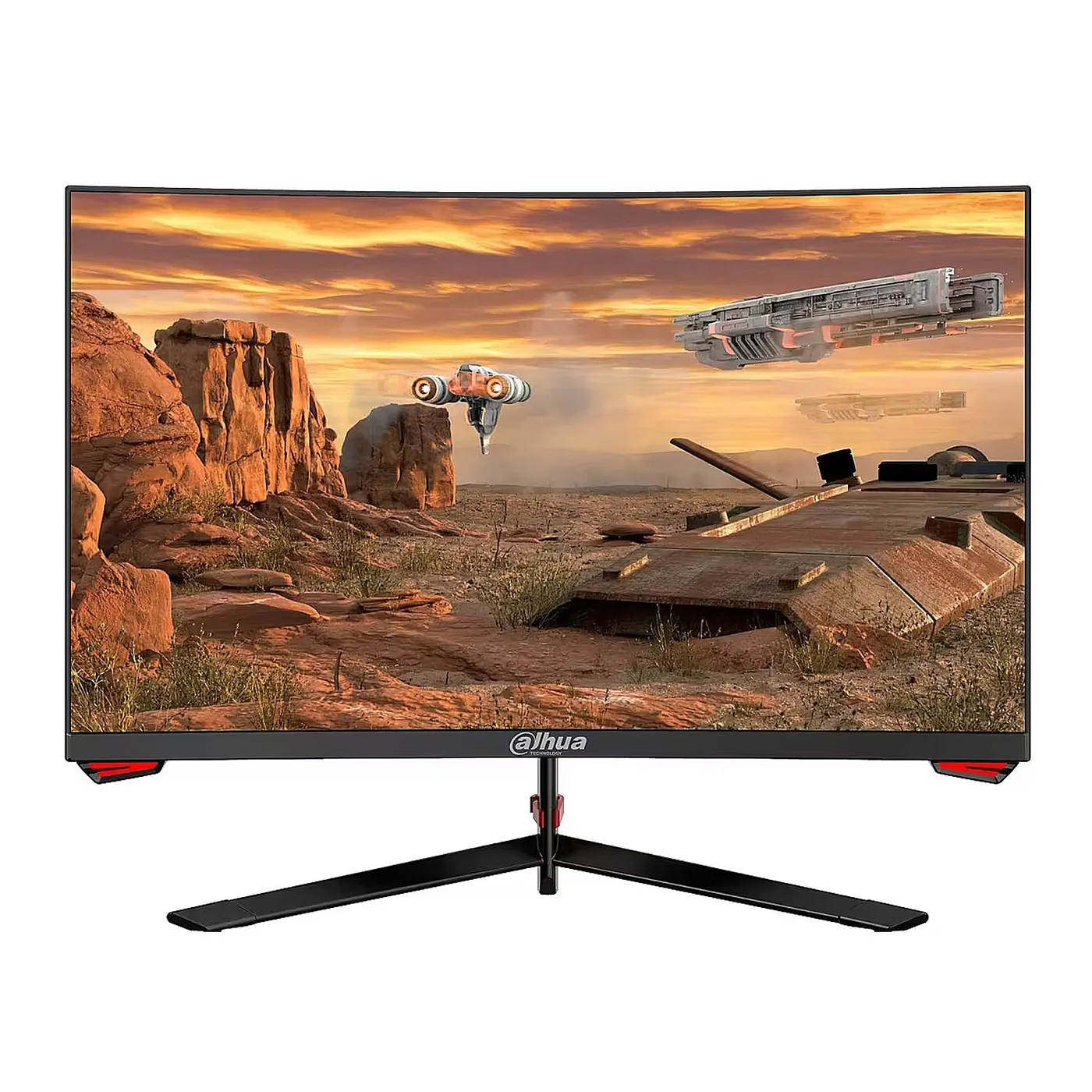 [061648] [DHI-LM24-E230C-A5-V2] Dahua - Monitor Gaming Curvo de 24" (23.6 Pulgadas) Full HD con Entradas 2 HDMI y 1 DP 1920×1080 Tiempo de Respuesta de 5Ms 180Hz