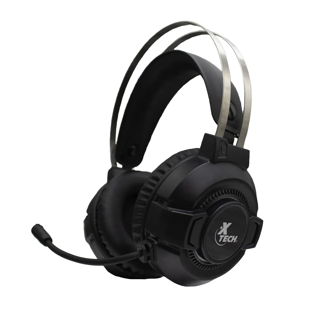 [061483] [XTH-565] Xtech - Audifonos Morrighan Alámbricos Gaming stereo iluminación led TRS + USB con micrófono