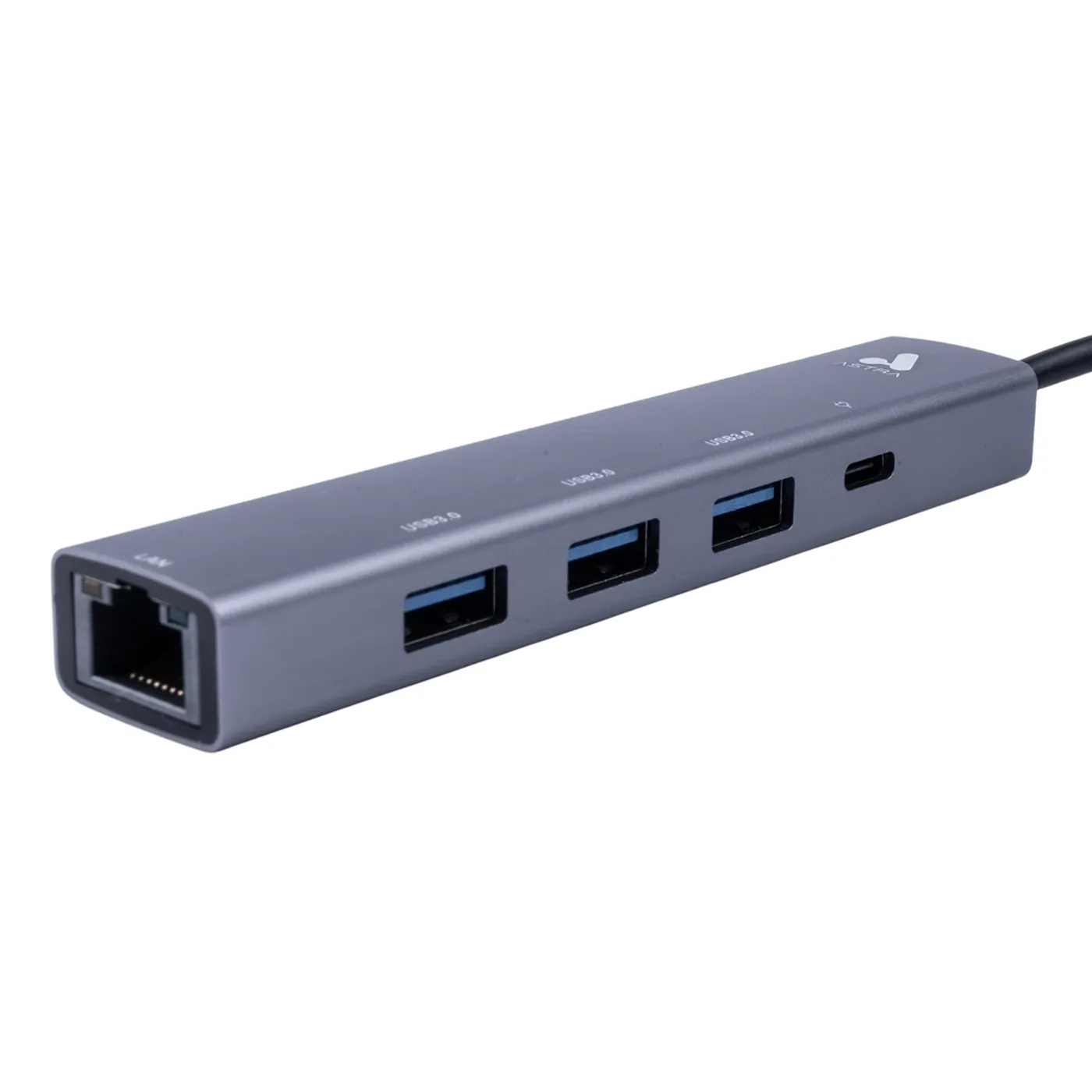 [061732] [CHB082] Astra - Adaptador Dual USB-A/USB-C a RJ45 Gigabit + 3 Puertos USB 3.0 + USB-C