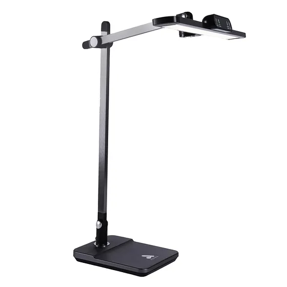 [061676] [BL1321] Astra - Lámpara LED de Escritorio Alámbrica con Reloj Digital [Negra]