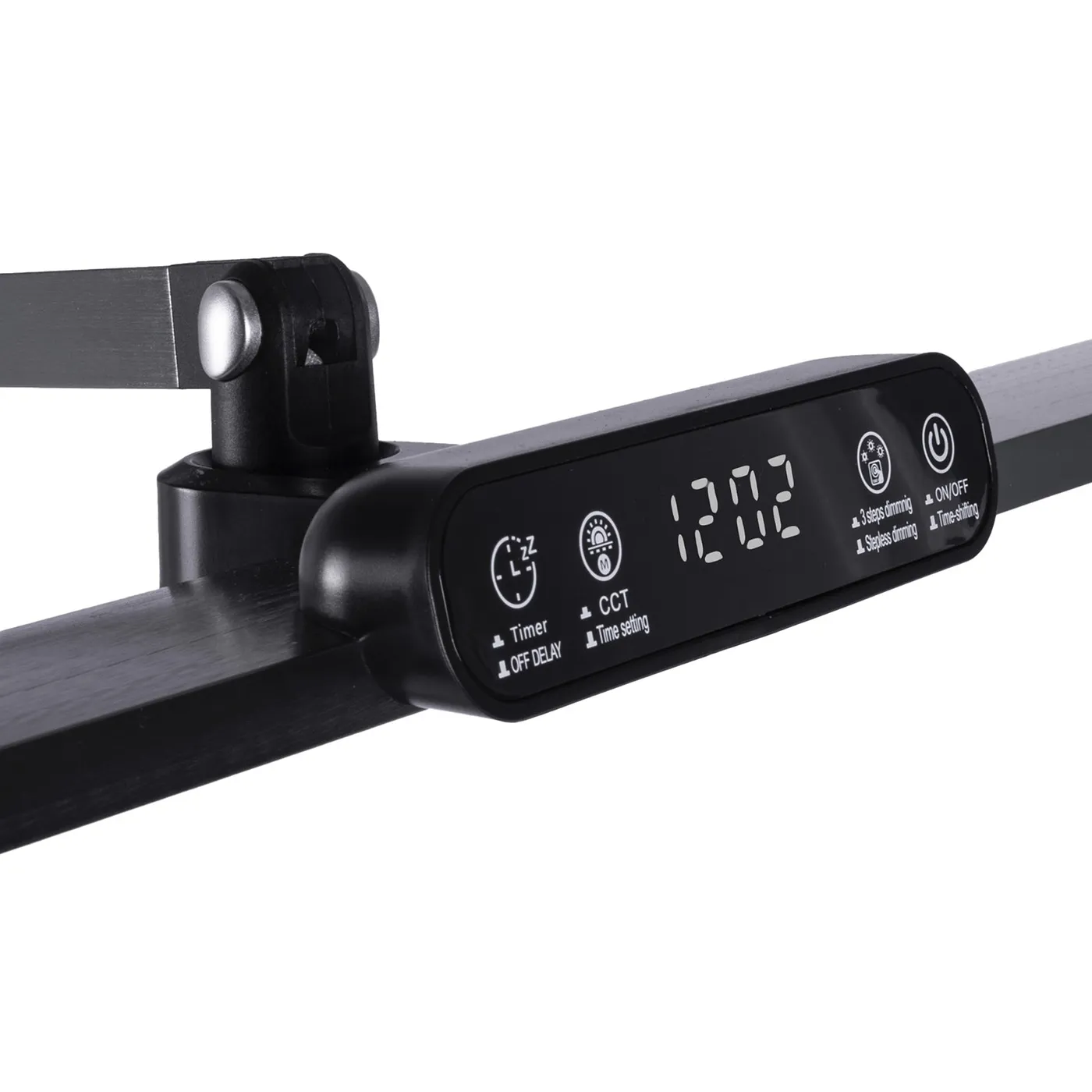 [061676] [BL1321] Astra - Lámpara LED de Escritorio Alámbrica con Reloj Digital [Negra]