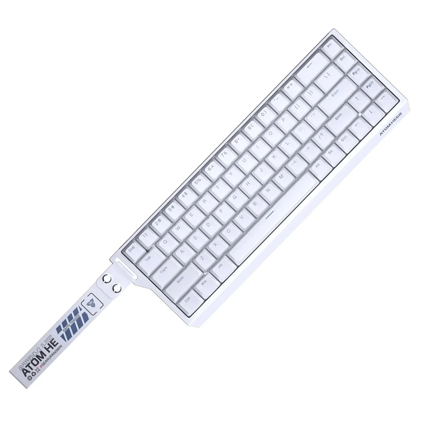 [061680] [MK811-WH(EMD)] Fantech - Teclado Atom HE68 Cableado SW Esmeralda [Blanco]