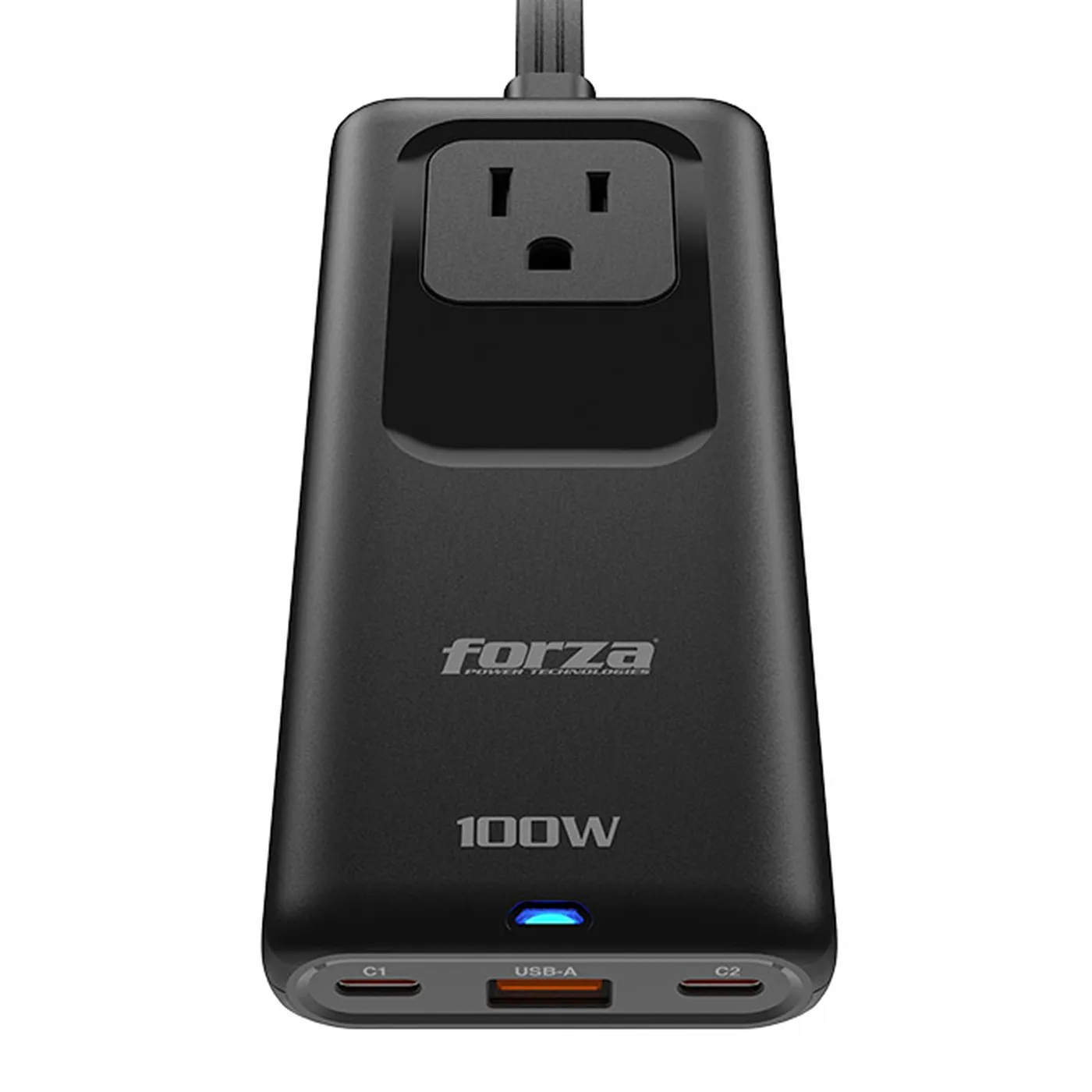 [061799] [PS-1100USBC] Forza: Regleta con Cargador Rápido 100W 1 NEMA 110V/220V USB-C con Indicador LED