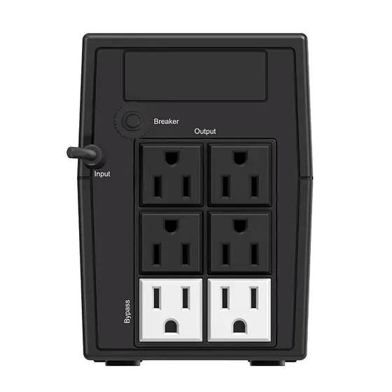 [061816] [DS-UPS1000-R/X] Hikvision - UPS de Respaldo 1000VA / 600W 120V 6 Tomas NEMA 5-15R (4 con Respaldo + 2 sin Respaldo) Batería Integrada 12V/9Ah Transferencia ≤10 ms Protección contra Sobrecarga y Descarga Indicador LED + Alarma Sonora