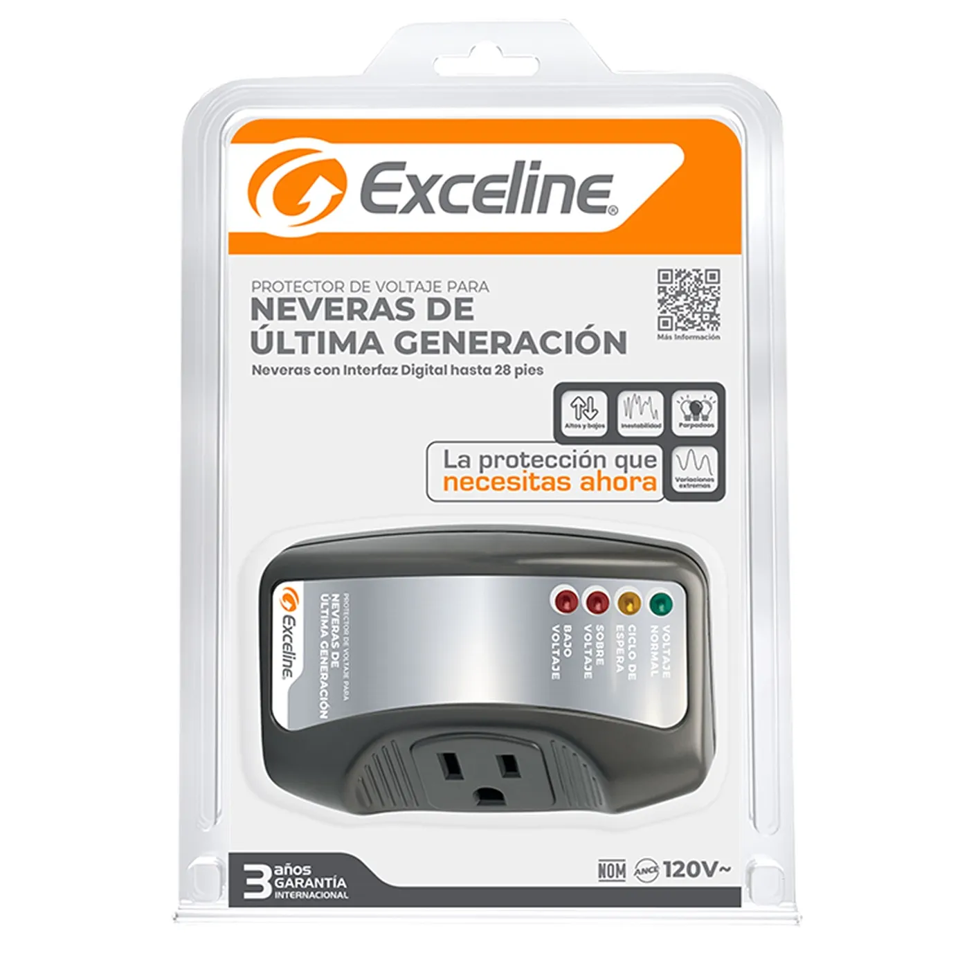 [070040] [GSM-NP120] Exceline - Protector de Nevera de Ultima Generacion 110V [Enchufable]