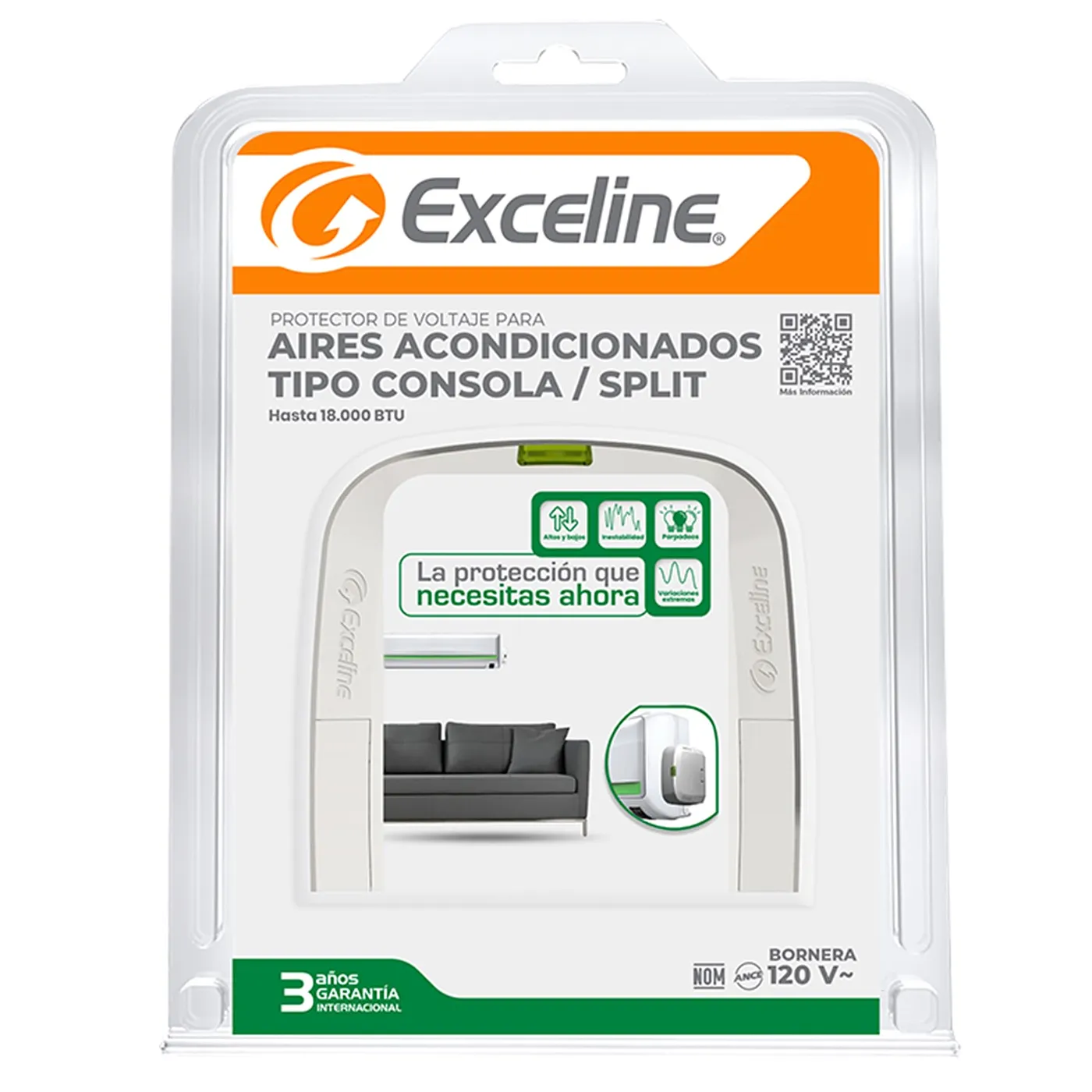 [070044] [GSM-AS120BS] Exceline - Protector de A/A Split 110V [Bornera]