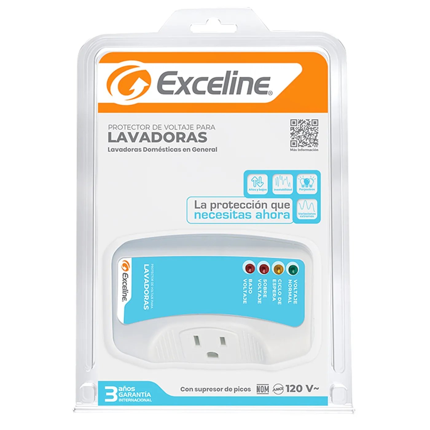 [070050] [GSM-LV120] Exceline - Protector de Lavadoras 110V [Enchufable]