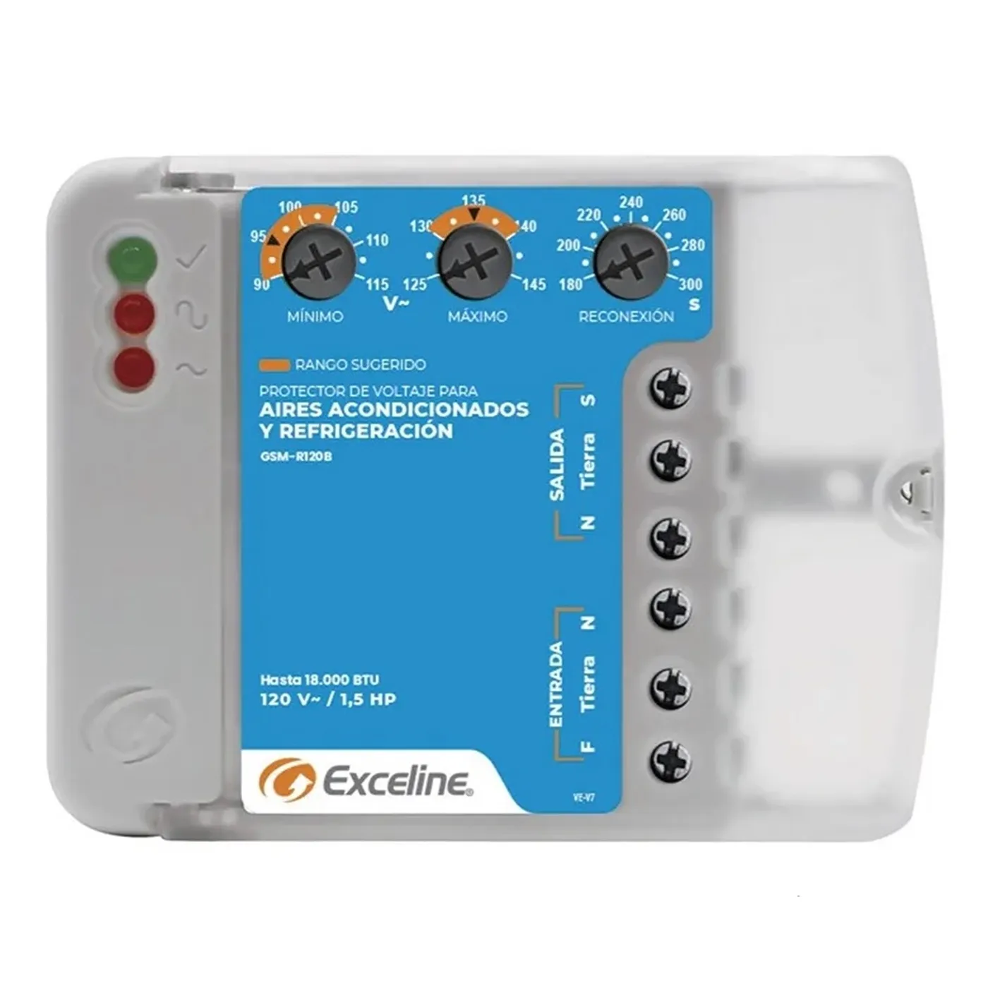 [070056] [GSM-R120B/3] Exceline - Protector de A/A y Refrigeracion AltaCarga 110V [Bornera]