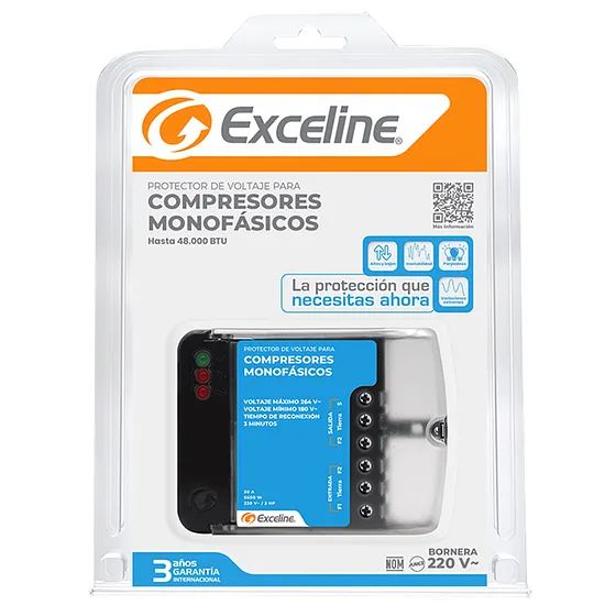 [070065] [GSM-RF220B/3] Exceline - Protector Compresores Monafasicos 220V [Bornera]